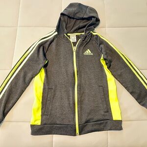 Adidas Boys Zip Up Hoodie Size L 14/16